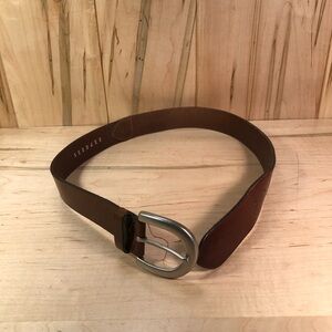 Express Men's Genuine Italian Leather Belt Size M Brown